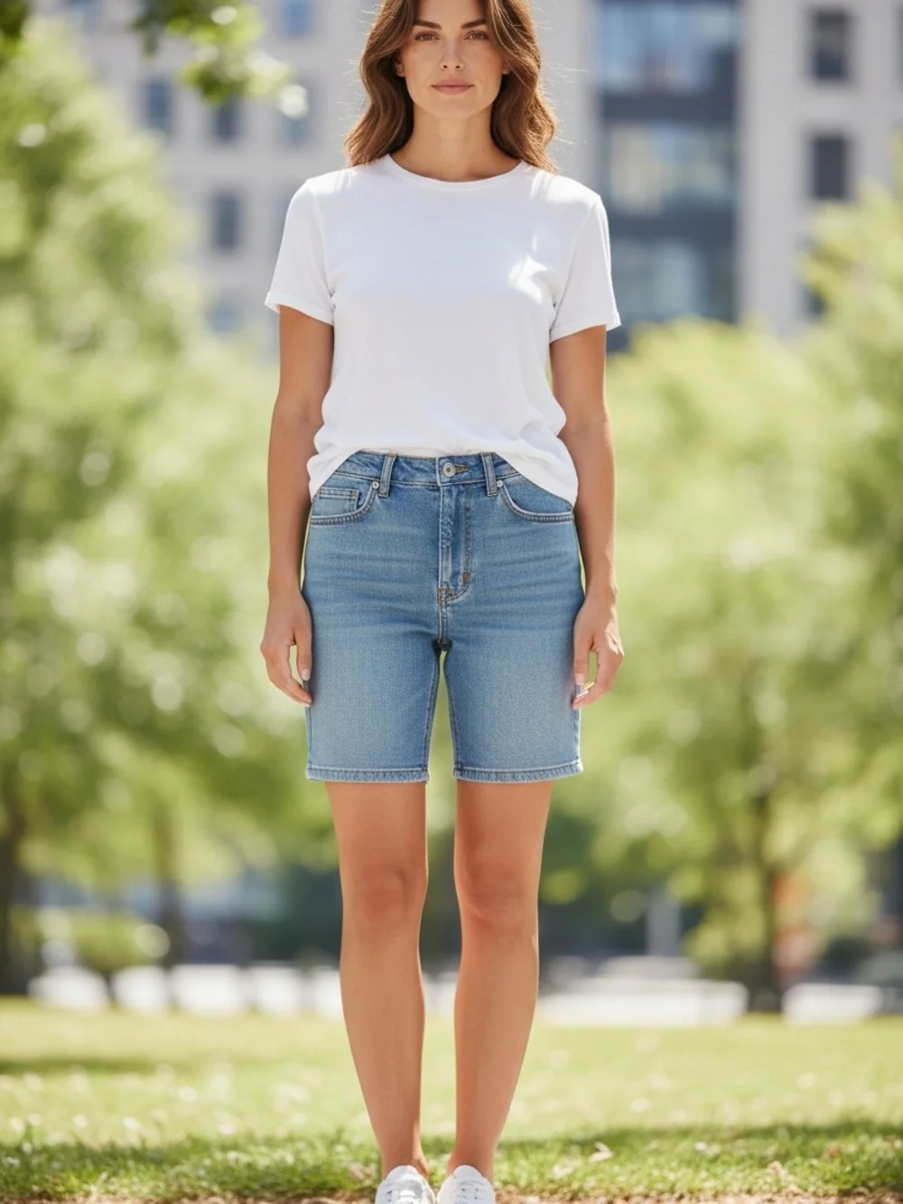 OAT New York Cloud Luxe Denim Bermuda Shorts – Size 4/27
